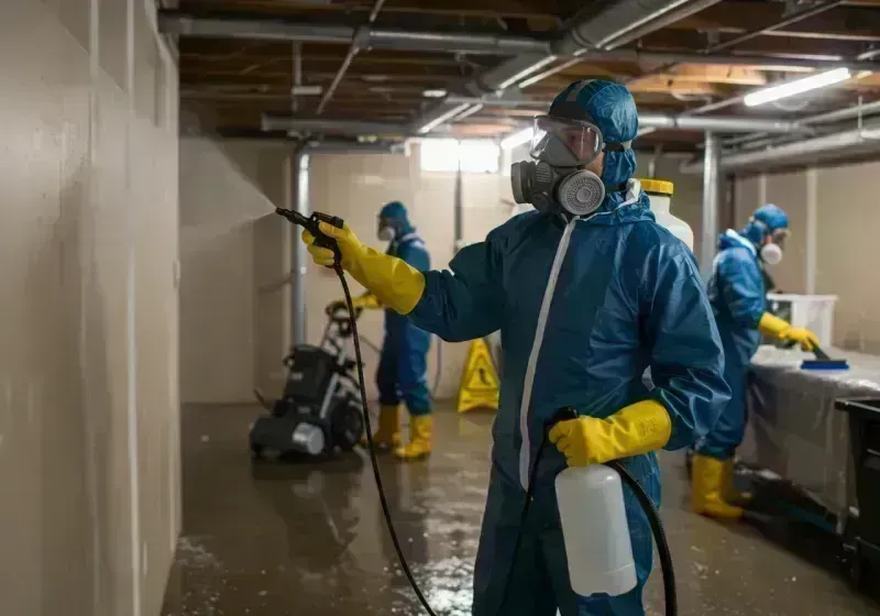 Basement Sanitization and Antimicrobial Treatment process in Conyngham, PA