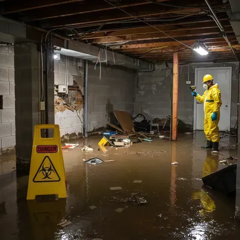 Flooded Basement Electrical Hazard in Conyngham, PA Property